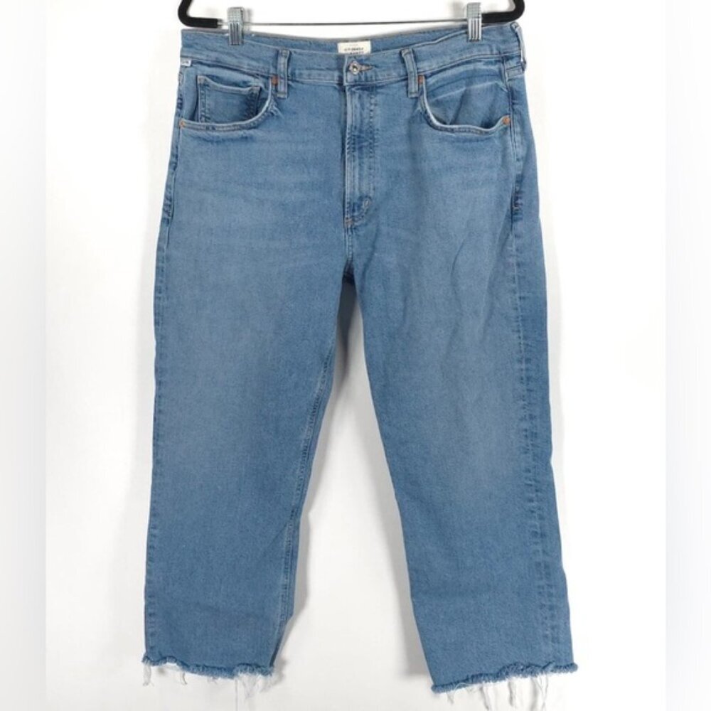 CITIZENS‎ OF HUMANITY DAPHNE CROP Jeans Raw Hem ORGANIC COTTON Size 32